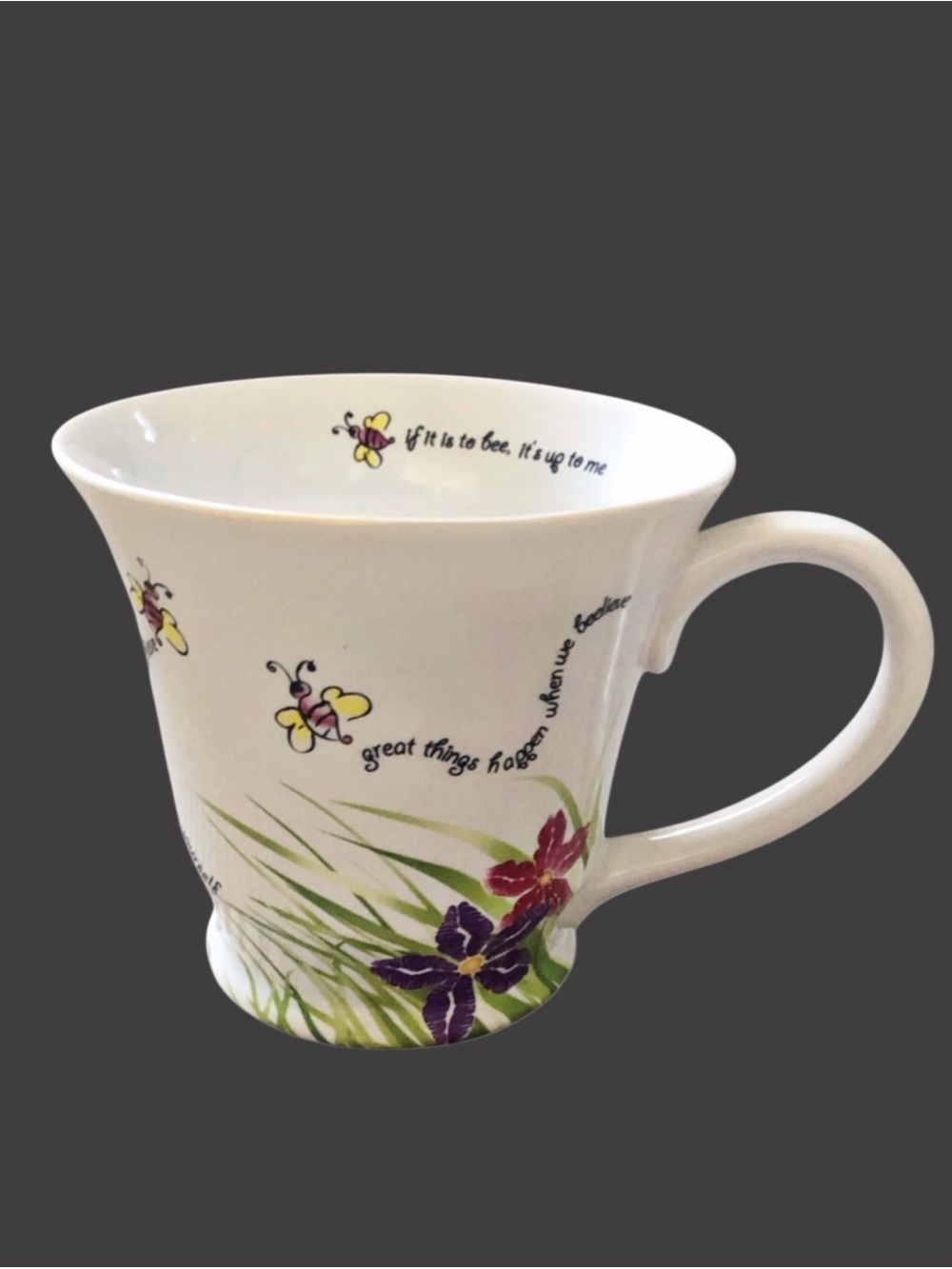 Mary Kay Collectable Floral Ceramic Mug with Inspirational Quotes